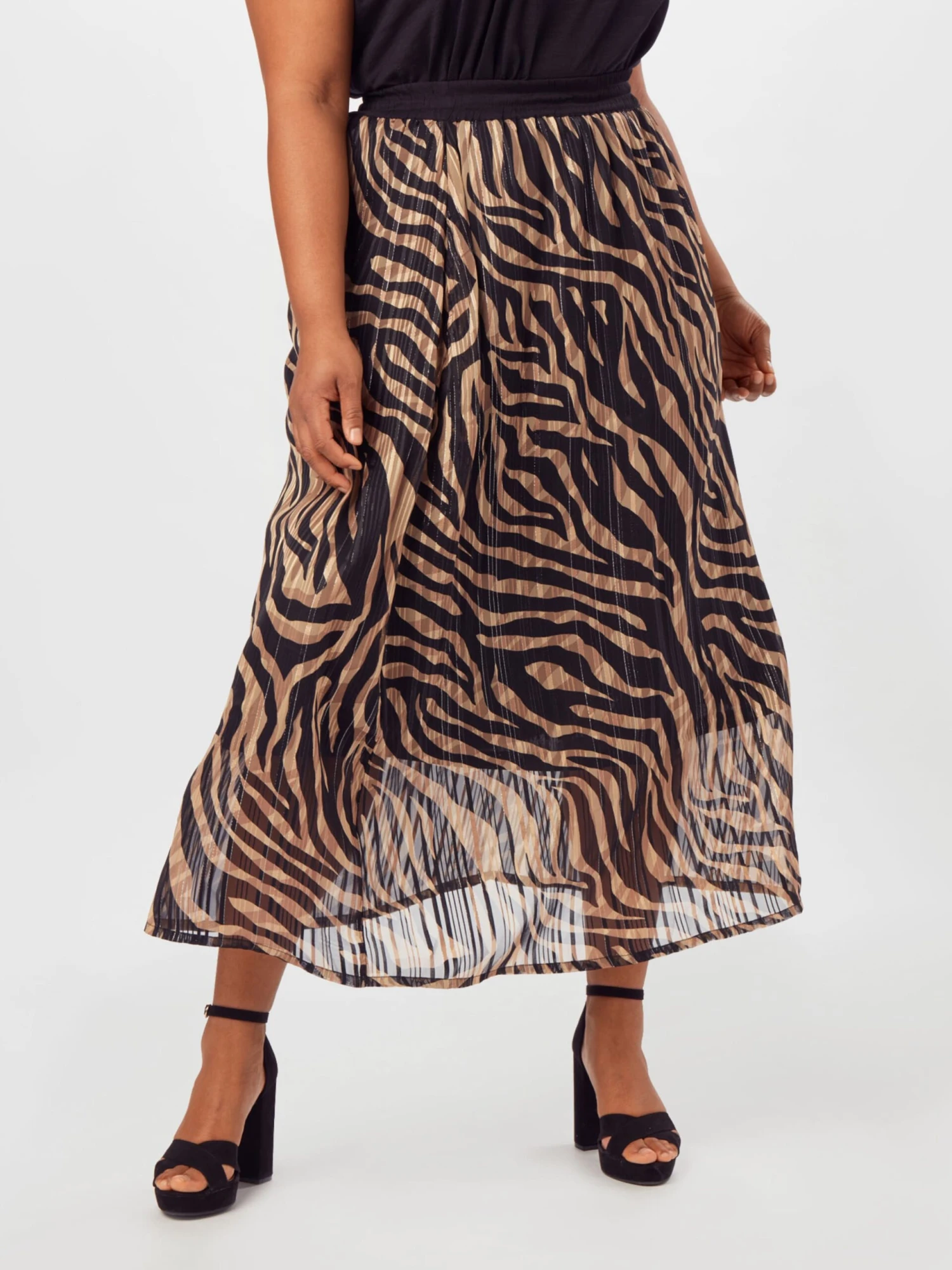 Maxi Rokken Rok VENKE Dames Bruin 3 Maxi Rokken Rok VENKE Dames Bruin - Afbeelding 3