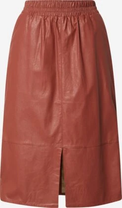 Soaked In Luxury Leren Rokken Rok Cady Dames Roestbruin
