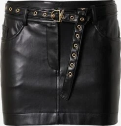 Patrizia Pepe Leren Rokken Rok GONNA Dames Zwart