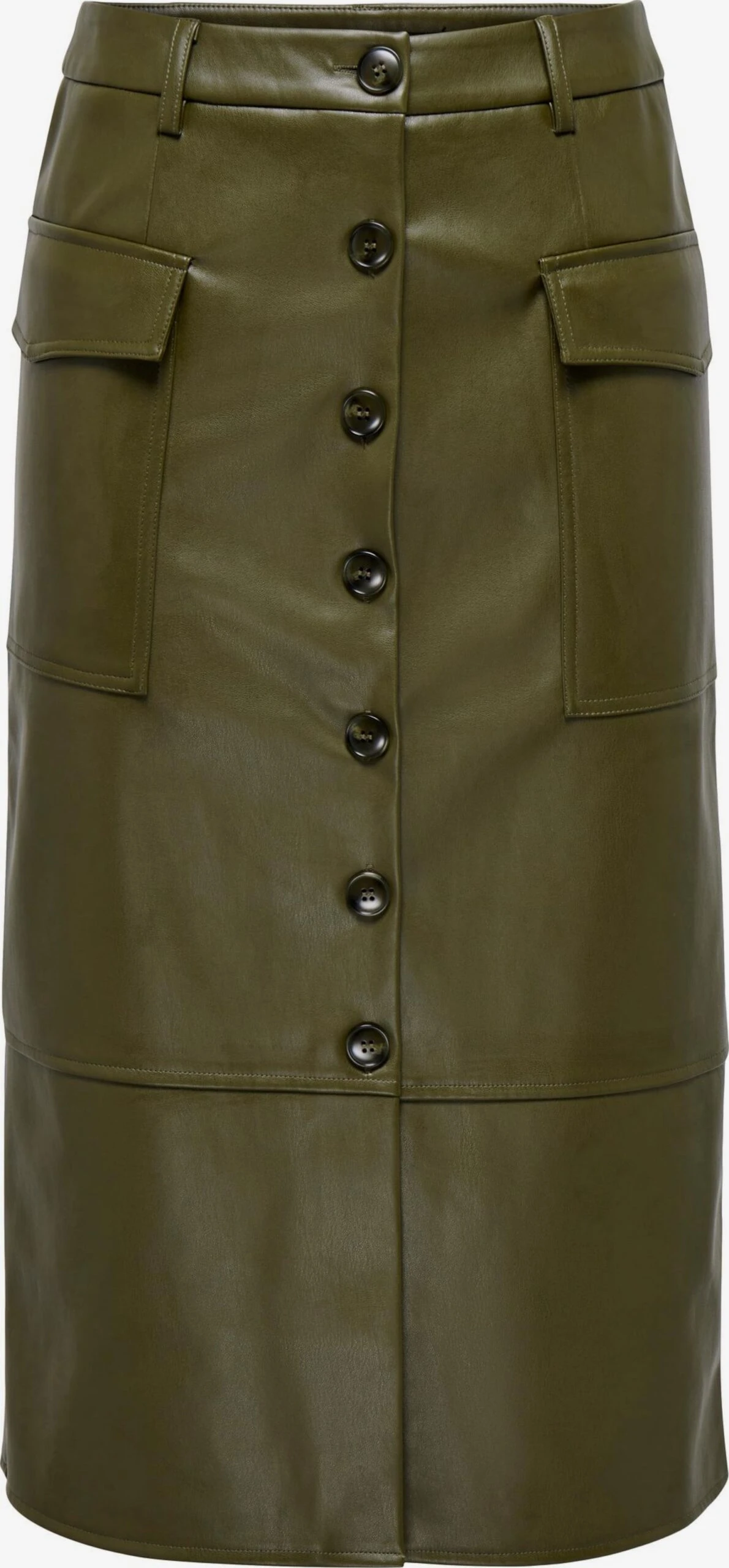 ONLY Leren Rokken Rok Kim Dames Olijfgroen 1 ONLY Leren Rokken Rok Kim Dames Olijfgroen