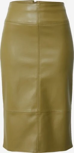 Leren Rokken Rok Kate Dames Olijfgroen