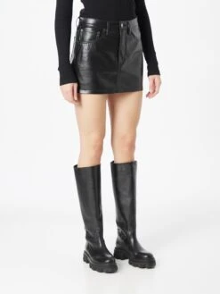 AGOLDE Leren Rokken Rok Liv Dames Zwart -RokMode Verkoopwinkel 362bcdb1f9fabae87cc768f6dc363527