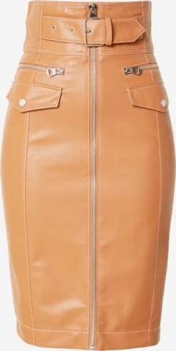 Leren Rokken Rok Dita Dames Cognac