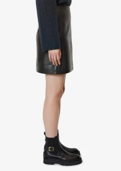 Marc O'Polo Leren Rokken Rok Dames Zwart -RokMode Verkoopwinkel 59098cf2d5a6d7ac3d9158aac7b82cee