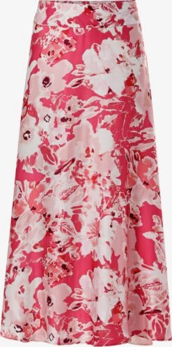 Maxi Rokken Rok SATI Dames Wijnrood / Pastelrood