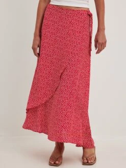 NA-KD Maxi Rokken Rok Dames Rood