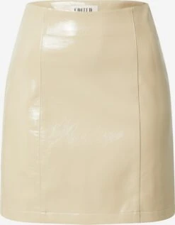 EDITED Leren Rokken Rok Celia Dames Beige