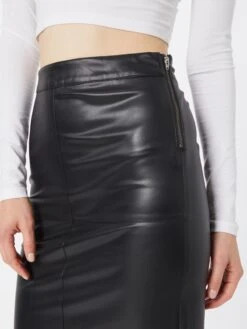 Vero Moda Leren Rokken Rok OLYMPIA Dames Zwart -RokMode Verkoopwinkel 852947d6a5342c16b1dbab1397fffaf4