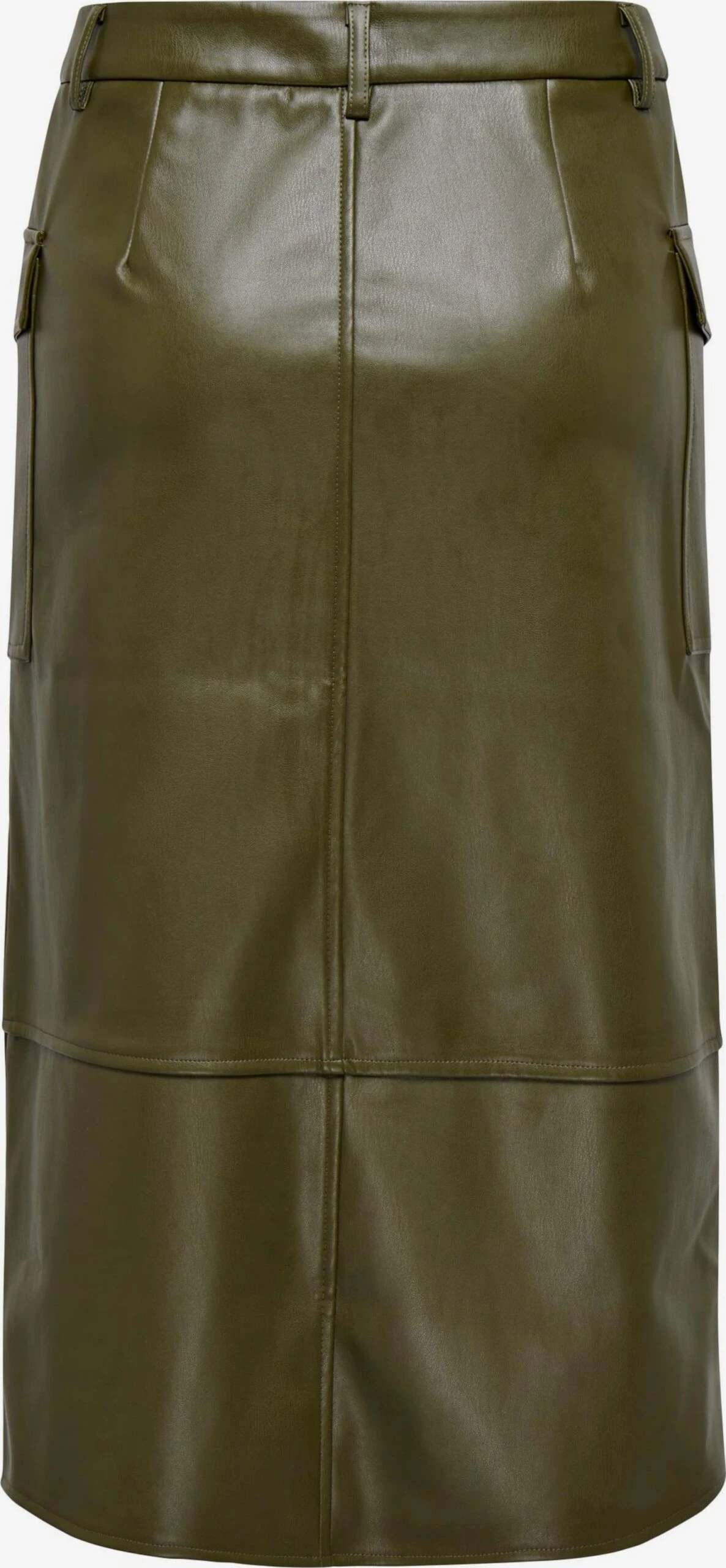 ONLY Leren Rokken Rok Kim Dames Olijfgroen 2 ONLY Leren Rokken Rok Kim Dames Olijfgroen - Afbeelding 2