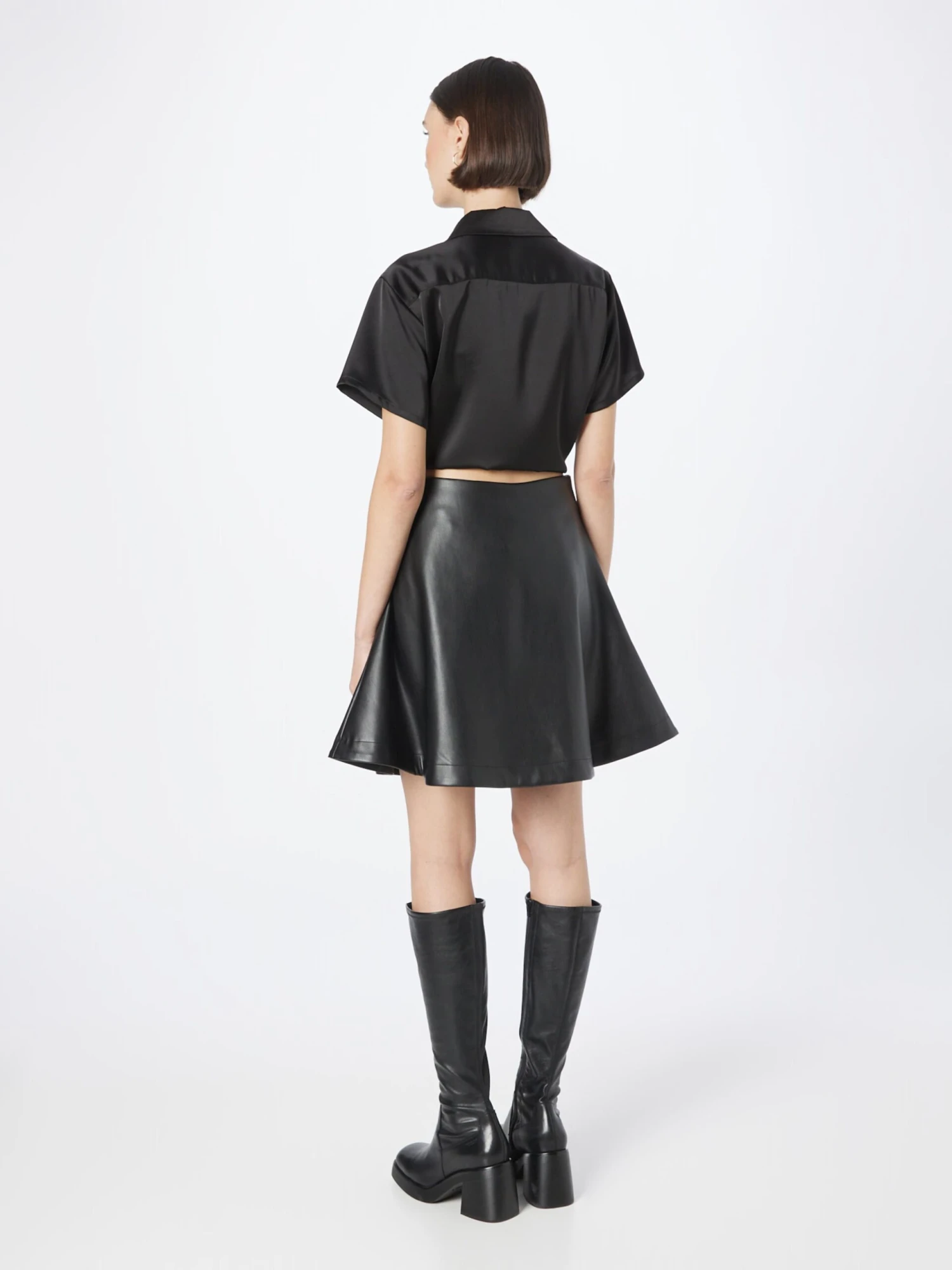 Leren Rokken Rok Anine Dames Zwart 4 Leren Rokken Rok Anine Dames Zwart - Afbeelding 4