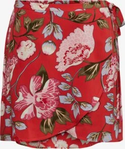 Pieces Mini Rokken Rok FLORA Dames Rood