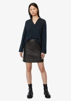 Marc O'Polo Leren Rokken Rok Dames Zwart -RokMode Verkoopwinkel c0fc94330a140ef20f6314f2af310718