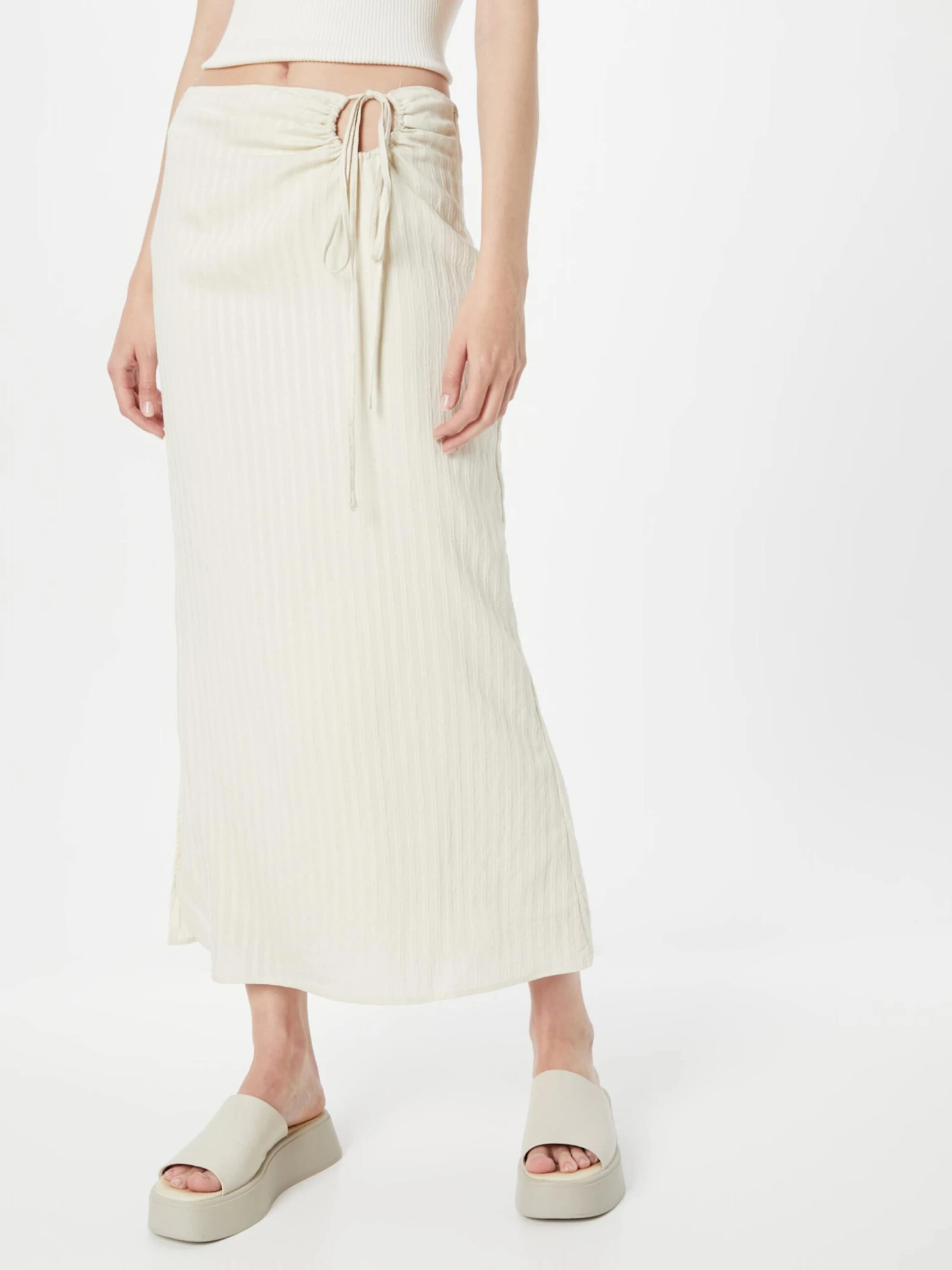 NA-KD Maxi Rokken Rok Dames Crème 3 NA-KD Maxi Rokken Rok Dames Crème - Afbeelding 3