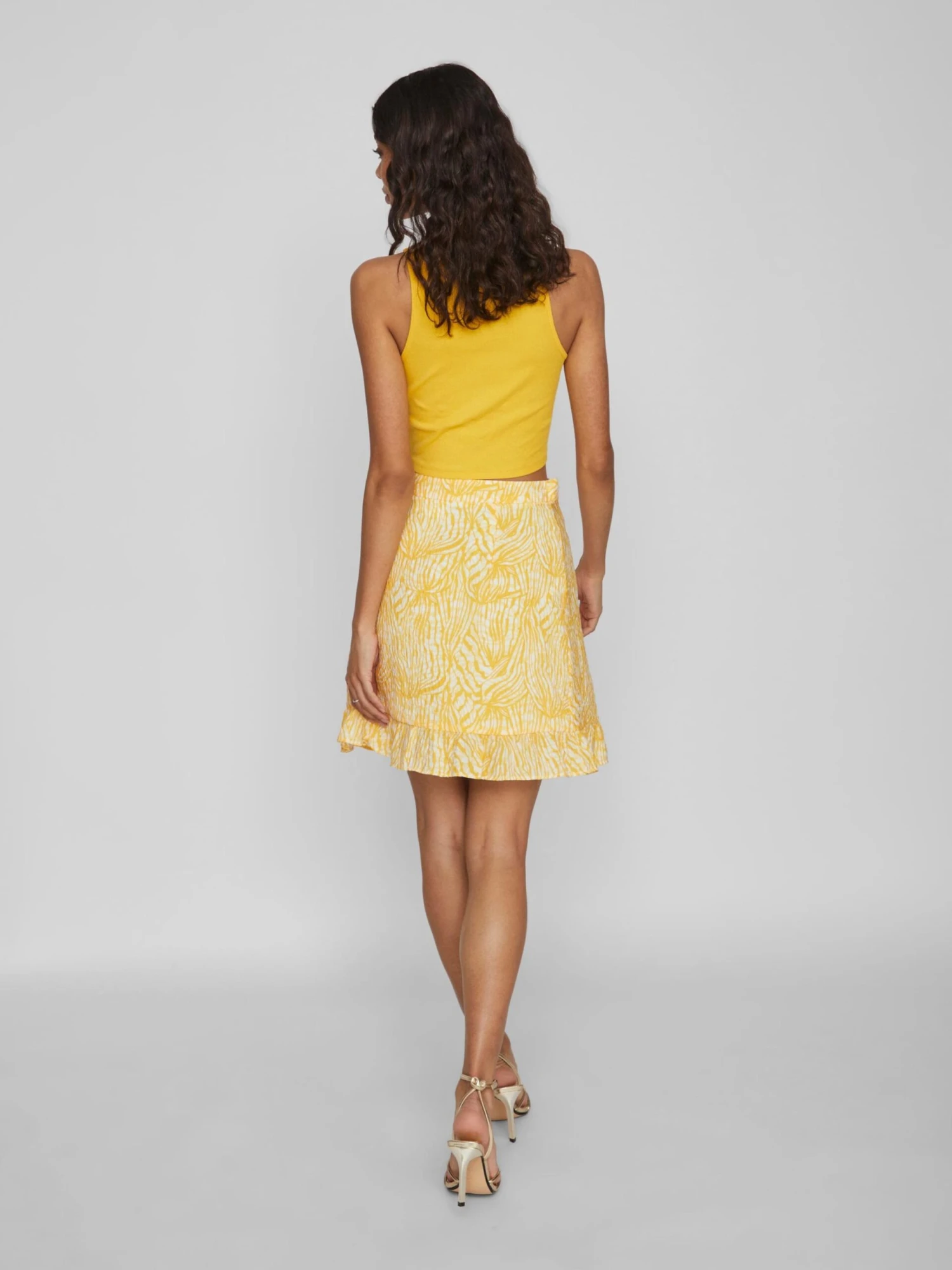 Vila Mini Rokken Rok Limia Eva Dames Geel / Pasteelgeel 4 Vila Mini Rokken Rok Limia Eva Dames Geel / Pasteelgeel - Afbeelding 4