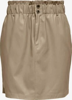 ONLY Leren Rokken Rok Maureen Dames Lichtbeige