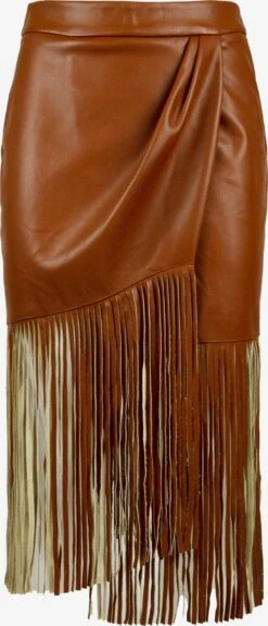 Leren Rokken Rok Dames Roestbruin
